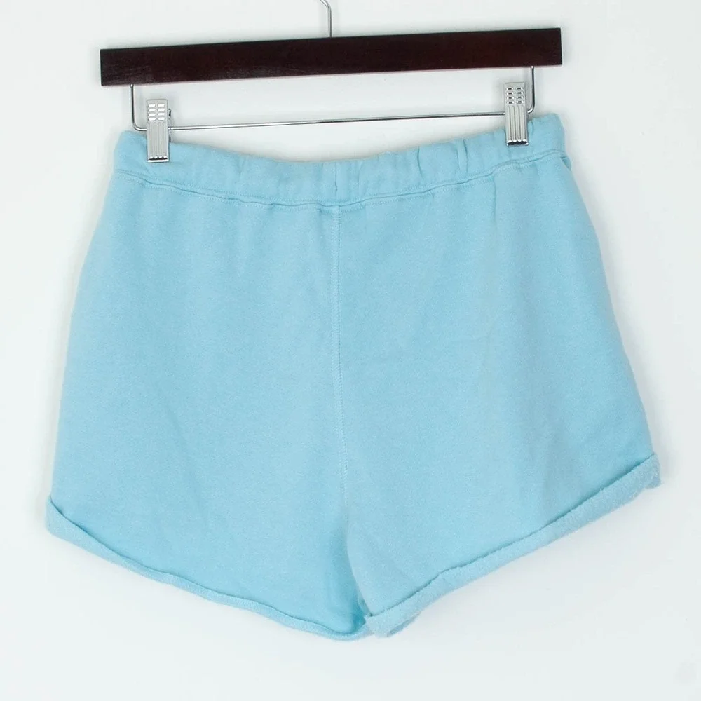 NWT Pacsun Womens Drawstring Fleece Sweat Shorts Size XS Blue Casual Cozy Lounge